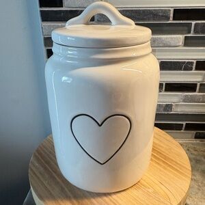 Rae Dunn Black Heart Baby Canister